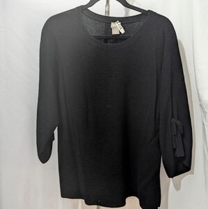 Chico's Black Knit Sweater Size 1